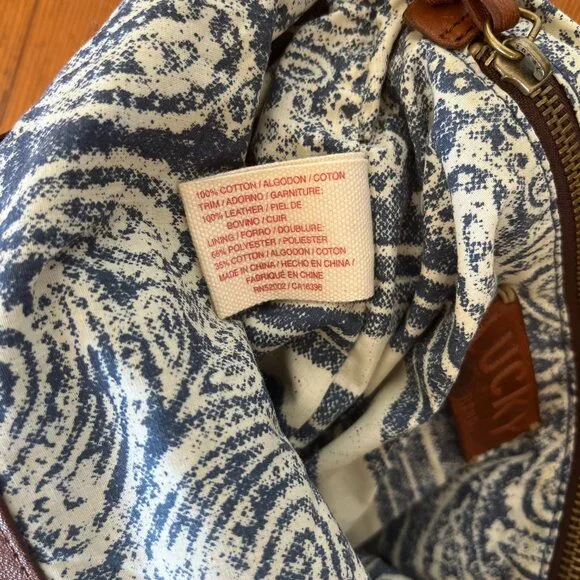 Lucky Brand Abbey Road Denim Crossbody Bag with Leather Trim - Picture 7 of 11